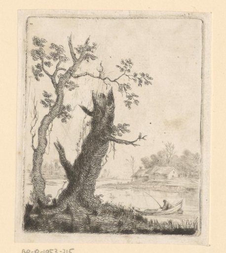 Landscape with an Angler in a Rowing Boat