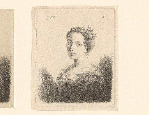 Portrait of a Woman with a Flower in Her Hair, Possibly Villiers Clara Hannam