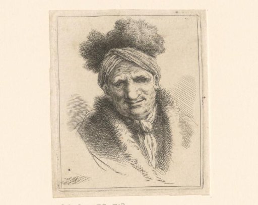 Portrait of an unknown man with a fur cap and fur collar