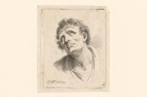 Head of a Man, Looking Upwards