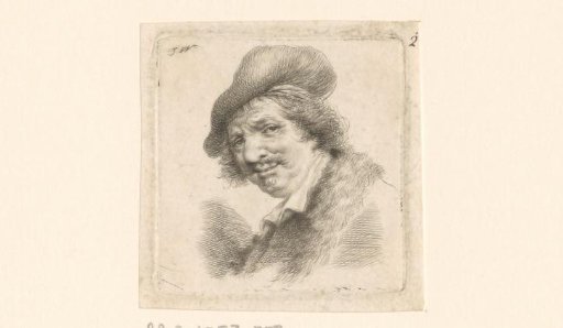 Portrait of an unknown man with a cap and a fur-trimmed coat