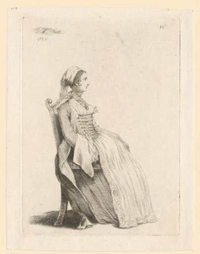 Portrait of an Unknown Woman with a Headscarf, Sitting on a Chair