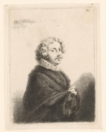 Self-Portrait with Ruff and Fur Cape