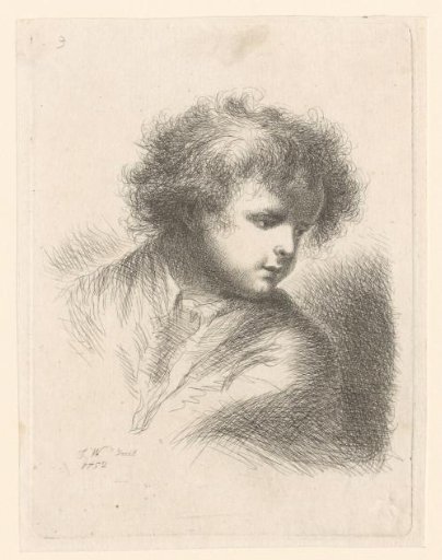 Head of a Boy, Looking Down to the Right