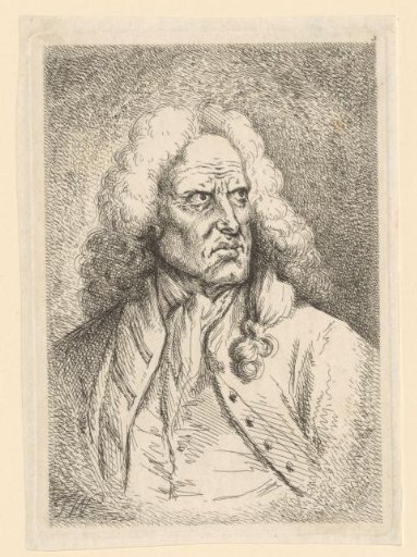 Stern-Looking Man with Wig