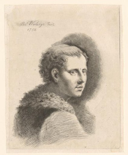 Portrait of an Unknown Man with Short Hair and a Fur Collar