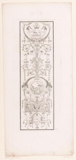 Arabesques with medallion and hippocampi