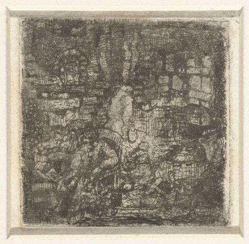 Seated old man in an interior