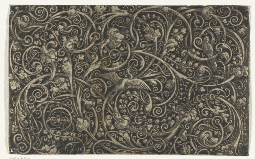 Panel with Leaf Vines and Animals