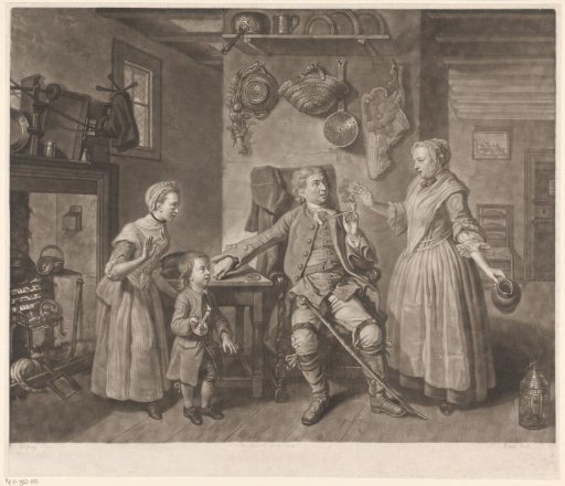 Portrait of the Actor David Garrick in the Role of a Returned Peasant