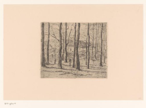 View of a village through the trees