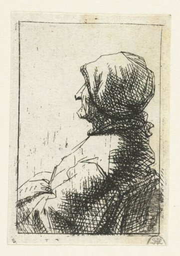 Seated old woman