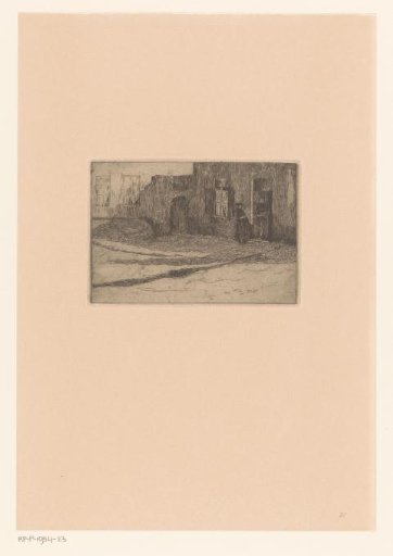 Street View with Two Figures at a Doorway