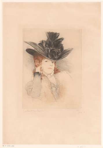 Portrait of an unknown lady with a hat