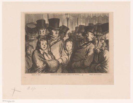 Theatre Visitors on the Boulevard du Temple at Midnight