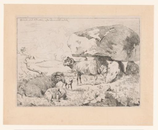 Sheep by a Dolmen