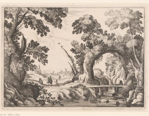 Landscape with Bridge over River