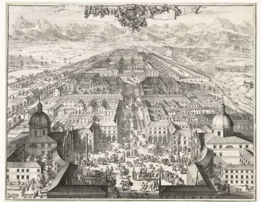 View of the royal hunting palace in Turin