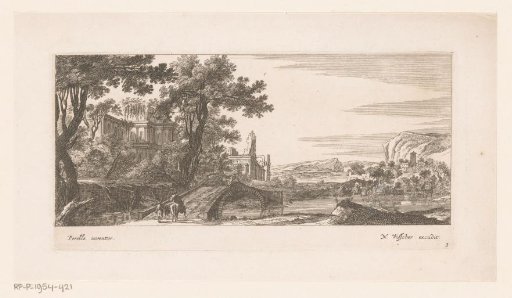River landscape with a bridge