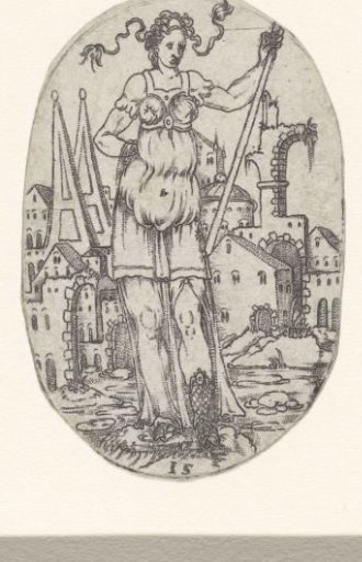Woman with a Stick in Her Hand