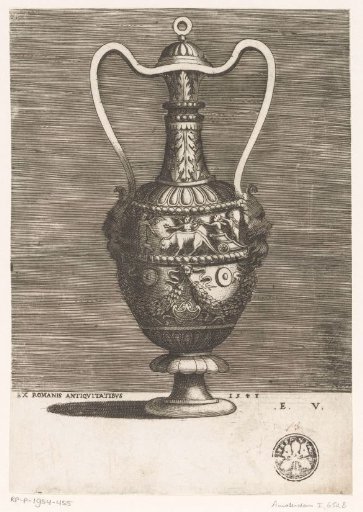 Ornamental Vase with Frieze of Panthers Drawing a Chariot