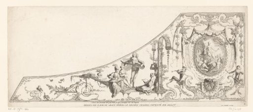 Harpsichord Lid with Musicians and Medallion