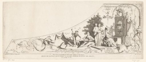 Harpsichord Lid with Musicians
