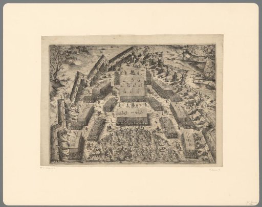 Army camp with ramparts
