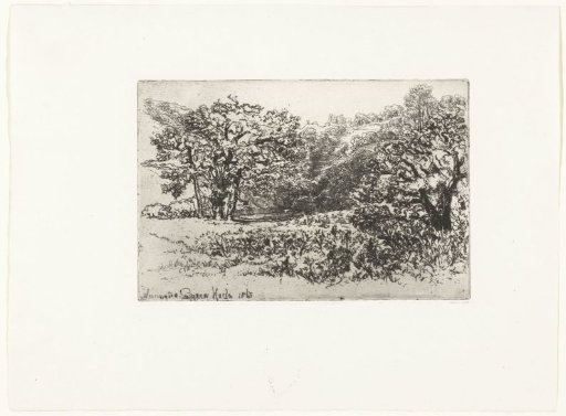 Landscape with a herd of animals