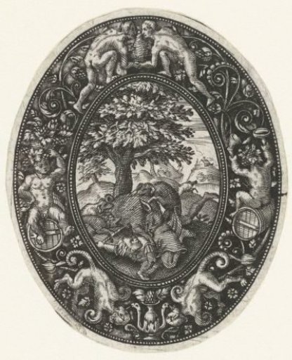 Border with Grotesque Figures, Maenads, and Scrolls