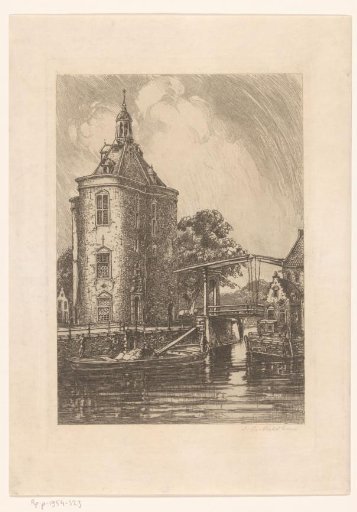 View of the Drommedaris at Enkhuizen