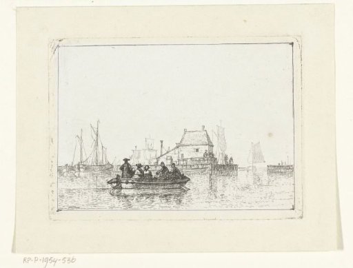 Rowing Boat with Passengers on the IJ