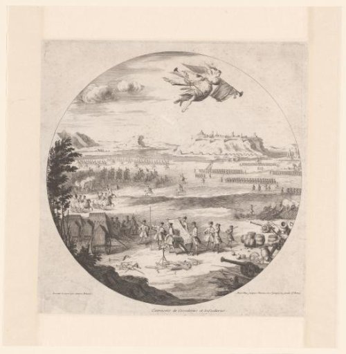 Military exercises of the cavalry and infantry