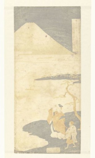 The Poet Yamabe no Akahito Looking at Mount Fuji