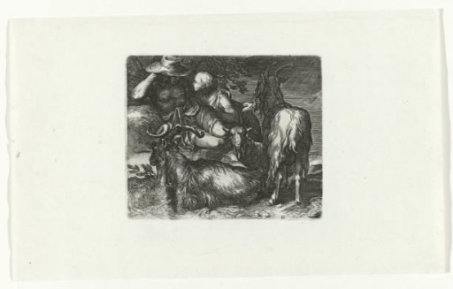 Shepherd and Shepherdess as a Lovers' Pair with Goats