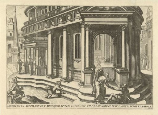 Peter and John Heal a Lame Man at the Temple Gate