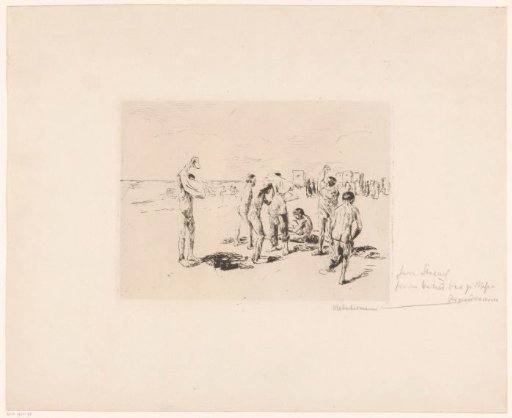 Bathing boys at the beach