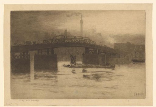 View of a bridge over the Thames