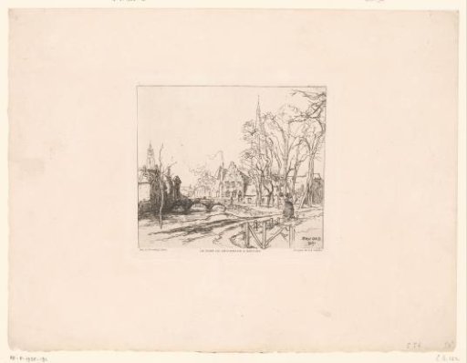 View of the bridge near the Beguinage in Bruges