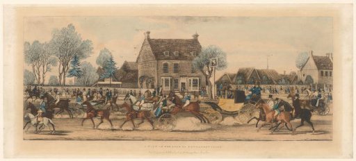 Horse race at Newmarket