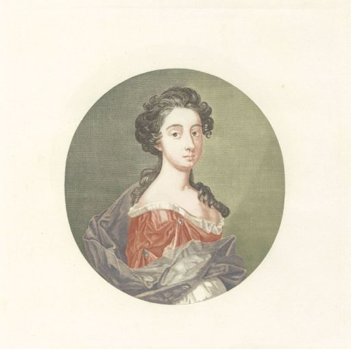 Portrait of a woman to the right