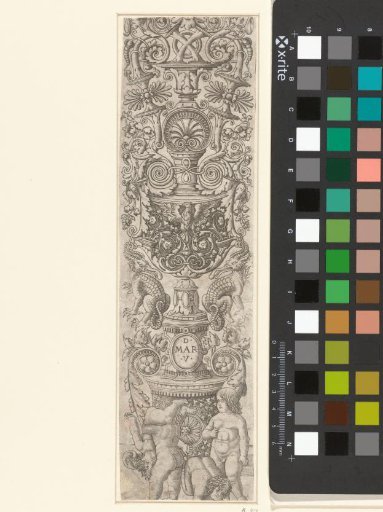 Fragment of a candelabrum ornament with playing putti