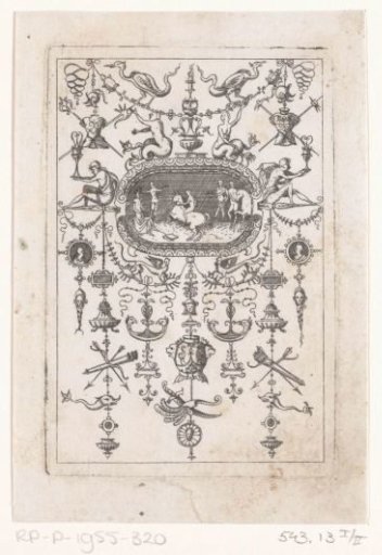 Composition with a medallion