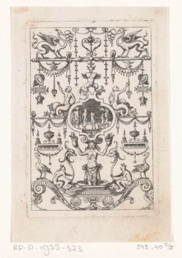 Candelabrum with a kneeling woman