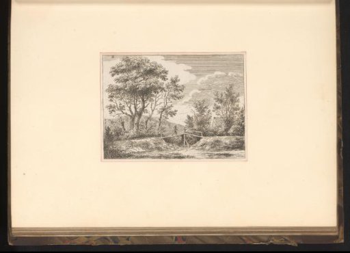 Landscape with a footbridge