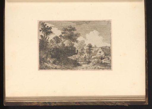 Landscape with river and a farm