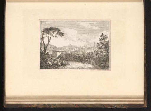 Landscape with travelers with a donkey