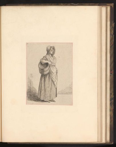 Woman with a basket under her arm