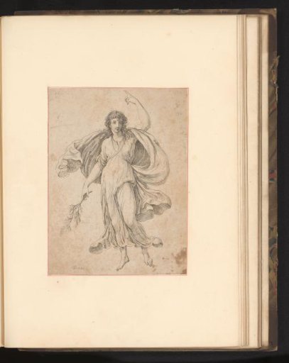 Woman with a branch in her hand