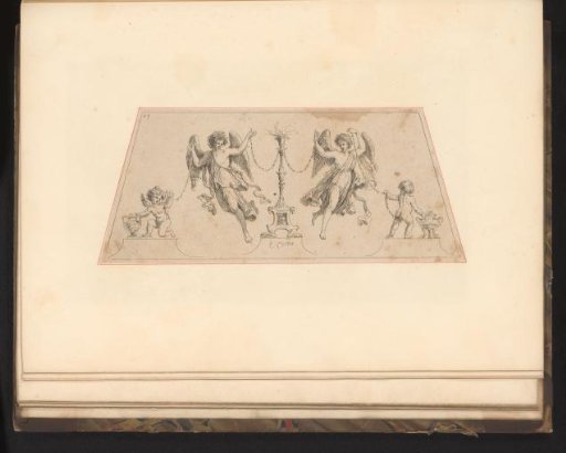 Two angels and two putti